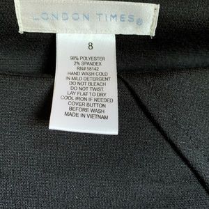 London Times black knit dress.  Size 8.